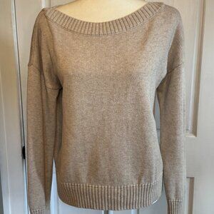 gap | cotton oatmeal boatneck sweater | size small
